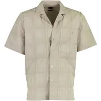 BOSS para homem. 50559322 Camisa bege Rayer (3XL), Casual, Algodão, Manga curta