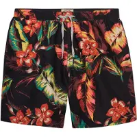 Superdry para homem. M3010264A Fato de banho preto Hawaiian Print 16 (XXL), Beachwear, Polister Reciclado