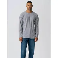 TeeShoppen Camisa ' Basic Long ' cinzento