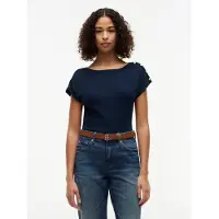Tommy Hilfiger Camisa 'Gold-tone Button' azul escuro