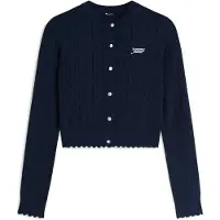 Tommy Hilfiger Casaco de malha 'Slim Pointelle Flag' azul escuro