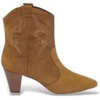 Ba&sh para mulher. 2H25NCAS Botins de couro Casey castanho (37), Marrom, 3 a 5cm, Nenhum, Casual