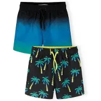 MINOTI Calções de banho azul / azure / amarelo / preto