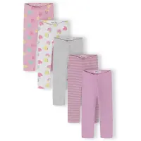 MINOTI Leggings acinzentado / lilás / rosa claro / branco