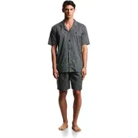 Emporio Armani para homem. EM001372_AF19318 Pijama com bermudas de musselina estampada marinho (M), Homewear, Algodão, Manga curta