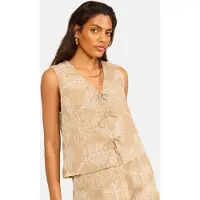 Love & roses Top bege / branco