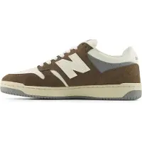 New Balance para homem. U480PV1_LI Tênis de couro 480P marrom (42), Plano, Cordão, Casual