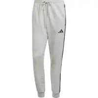 Adidas Calças de desporto 'ESSENTIALS THREE STRIPES FLEECE' acinzentado / preto