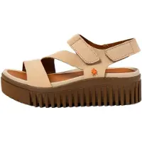 Art para mulher. 1157331GA003_0MU Sandálias de couro 1573 Brighton bege (40), 3 a 5cm, Velcro, Casual