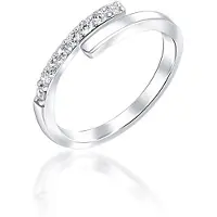 JVD Anello Argento Con Zirconi Circuito 54 Mm — Anello