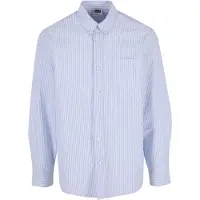 Urban Classics Camisa azul claro / branco