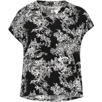 Jeona Blusa 'Fashion Look' preto / branco