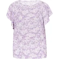 Jeona Blusa 'Fashion Look' roxo / branco