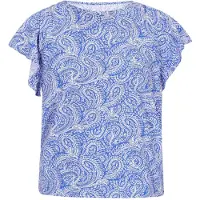 Jeona Blusa 'Fashion Look' azul / branco