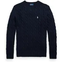 Ralph Lauren para homem. 710775885555 Camisola de algodão em malha oca (XL), Casual, Manga comprida, Marinho