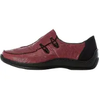 Rieker Sapato Slip-on vermelho escuro / preto