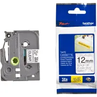 Brother TZe-S131 fita super adesiva 12mm texto preto sobre transparente (8M)