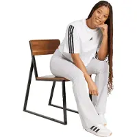 Adidas Camiseta De Manga Curta Essentials 3 Stripes Cotton Loose