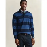 Gant para homem. 2013069 Polo Rugger Indigo navy (S), Casual, Algodão, Manga comprida, Marinho