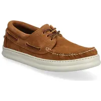 Camper para homem. K101073-005 Mocassins Runner Four em pele castanho claro (45), Couro, Marrom, Plano, Cordão, Casual