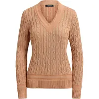 Ralph Lauren para mulher. 200888795012 Pulôver Cricket em tecido de malha coral eights (S), Casual, Algodão, Manga comprida