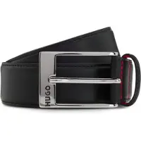 HUGO para homem. 50541174 Cinto Specchio preto (90 cm), Casual, Pele