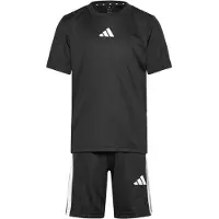 Adidas Conjunto De Manga Curta Train Essentials 3 Stripes Tee