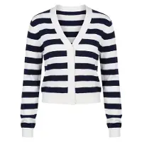 Guido Maria Kretschmer Women Casaco de malha 'Nima' navy / branco