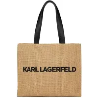 Karl Lagerfeld Mala de praia bege escuro / preto