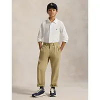 Ralph Lauren para menino. 323914506002 Camisa de piqué de algodão ultraleve branco ((S) 6/7años= 136/138cm), Casual, Manga comprida, mo