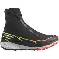 Salomon - Sapatilhas trail - Winter Cross Spike Black/Fiery Coral/Safety Yellow para Unissexo - Tamanho 44 2/3 - Preto