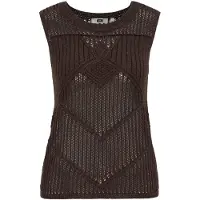 We fashion Top de malha castanho escuro