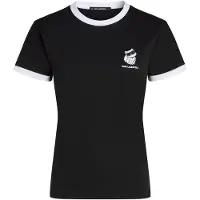 Karl Lagerfeld Camisa 'Ikon Choupette' preto / branco