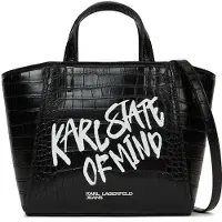 Karl lagerfeld JEANS Malas de tiracolo preto / branco