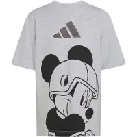 Adidas Camisa funcionais 'Disney Micky Maus' cinzento claro / preto