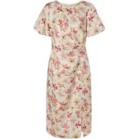 TATUUM Vestido 'Vesper' amarelo dourado / pitaya / rosa pastel / offwhite