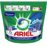 Ariel Detergente em cápsulas All-in-One Mountain Spring | 65 lavagens