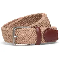 Gant para homem. 9940193 Cinto elástico trançado castanho claro (100/40), Bege, Casual, Clássico, Poliéster