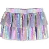 Billieblush para menina. U21968 Saia com folhos multicolorida (3Y= 94cm), Casual, Poliéster, moda infantil