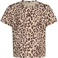 Adidas Camisa funcionais 'SEASONAL ANIMAL PRINT SPORT' bege / chocolate / castanho claro