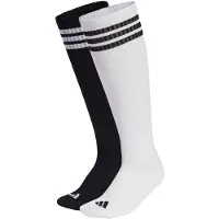 Adidas Meias de desporto '3 Stripes Knee 2 Pair Pack' preto / branco