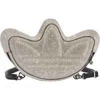 Adidas Mala de ombro 'TREFOIL RHINESTONE' prata