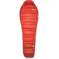 Rab - Sacos-cama trekking - Alpine -12C / 10F Dark Horizon/Tuscan Red para Unissexo - Tamanho Esquerda - Vermelho