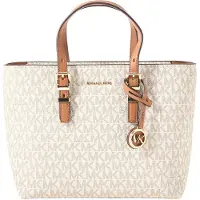 Michael Kors Malas de tiracolo marfim / caramelo / castanho escuro