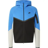 Nike Casaco em moletão 'Tech Fleece' azure / cinzento claro / preto
