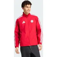 Adidas Casaco deportivo 'FC Bayern München Anthem' vermelho cereja / branco
