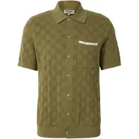 INDICODE JEANS Casaco de malha 'Brashin' oliveira / offwhite
