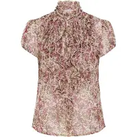 Saint tropez Blusa 'LiljaSZ' bege / oliveira / cor-de-rosa