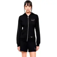 Emporio Armani para mulher. 7W001044_AF12482 Moletom Evolution preto (XXS), Esportivo, Poliéster
