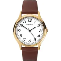 Sekonda Relógio de quartzo com bracelete de pele 1684.82 para homem